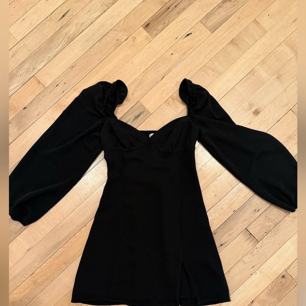 Aritzia Elegant Black Long Sleeve Dress